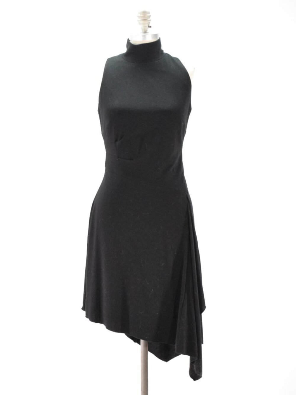 White House Black Market Draped Ponte Knit Mockneck Dress